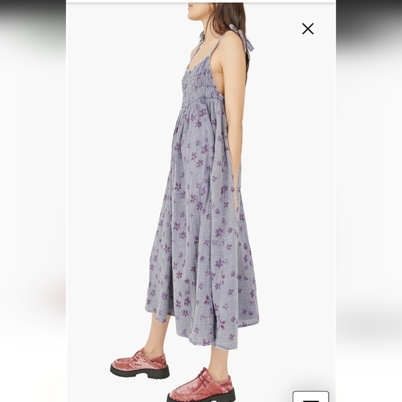 Free People Azure Shirred Maxi Sundress - Picture 3 of 6